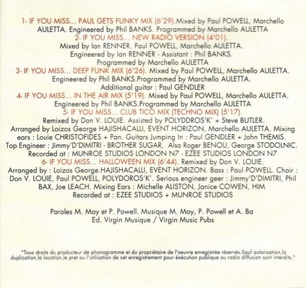 Mathilda May - If You Miss... (Remixes) CD Single 1993