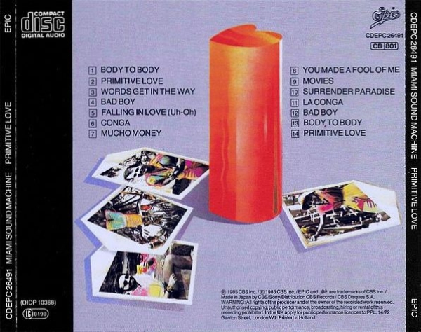 Miami Sound Machine - Primitive Love CD 1985