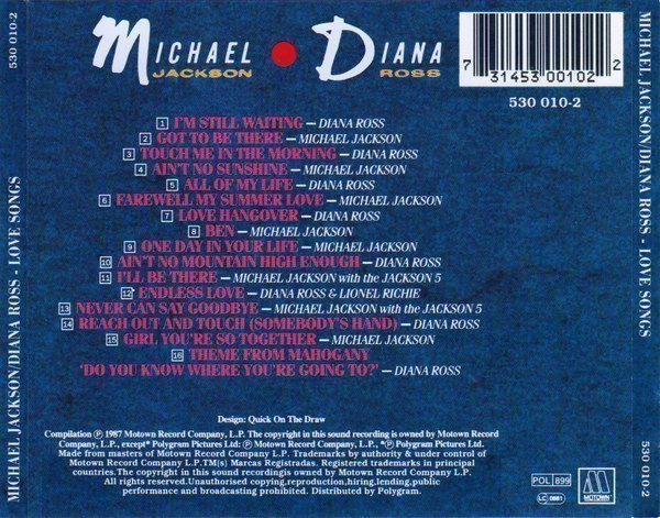 Michael Jackson, Diana Ross - Love Songs CD 1987 1996
