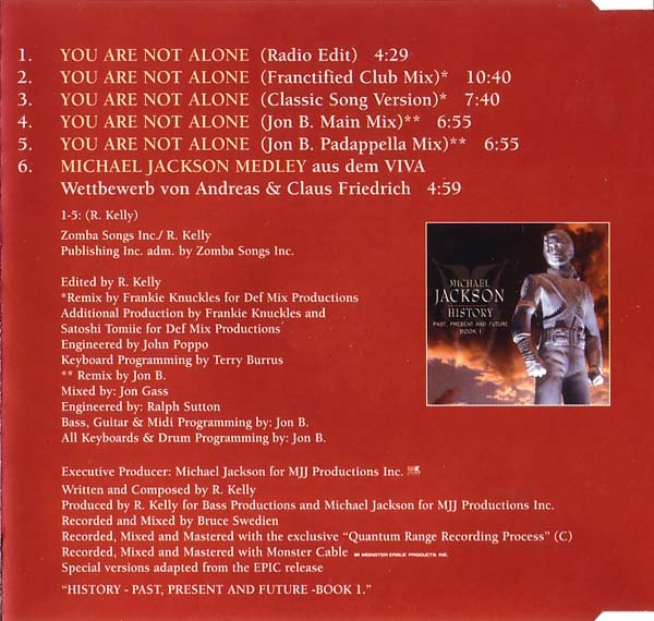 Michael Jackson - You Are Not Alone CD Single 1995