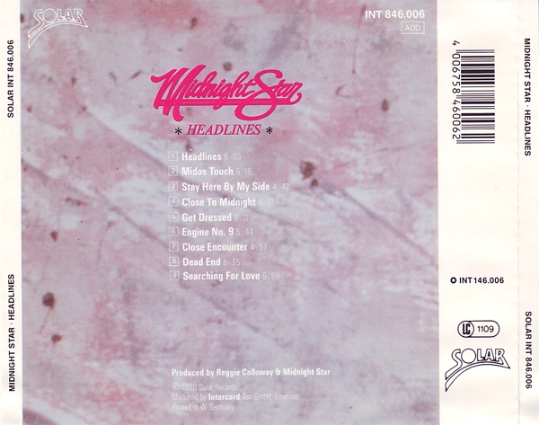 Midnight Star - Headlines CD 1986