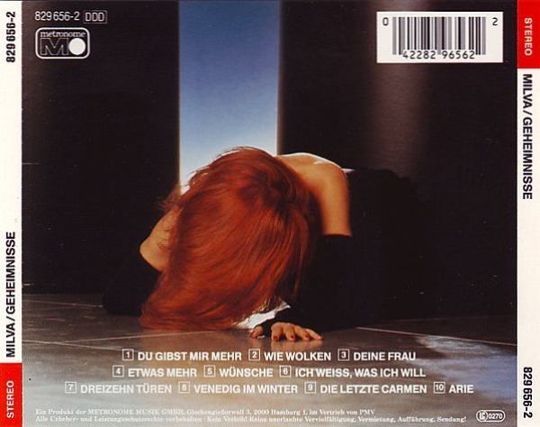 Milva - Geheimnisse CD 1986