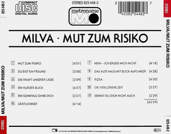 Milva - Mut Zum Risiko CD 1985