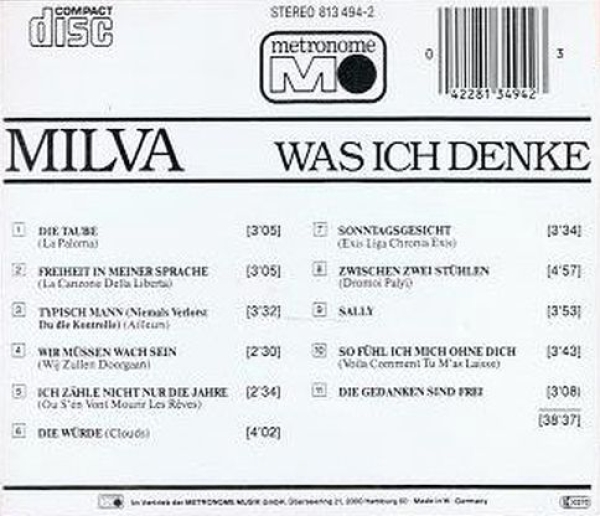 Milva - Was Ich Denke CD 1979 1985