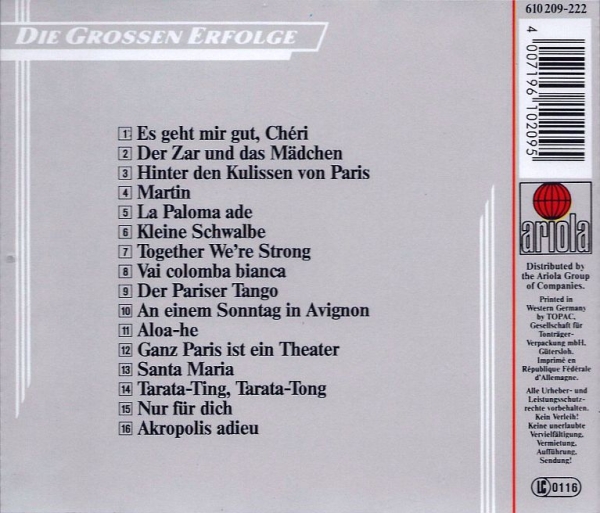 Mireille Mathieu - Rendezvous CD 1984 1987