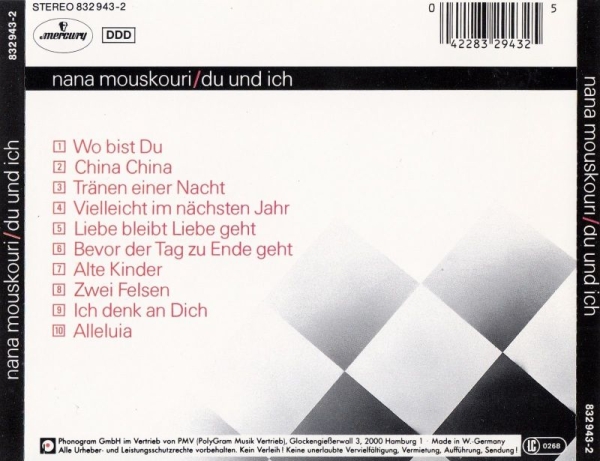 Nana Mouskouri - Du Und Ich CD 1987