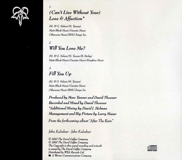 Nelson - (Can't Live Without Your) Love & Affection CD Single 1990