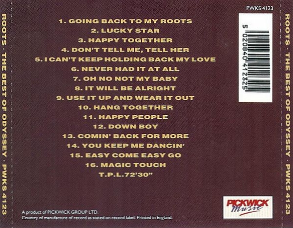 Odyssey - Roots: The Best Of Odyssey CD 1992