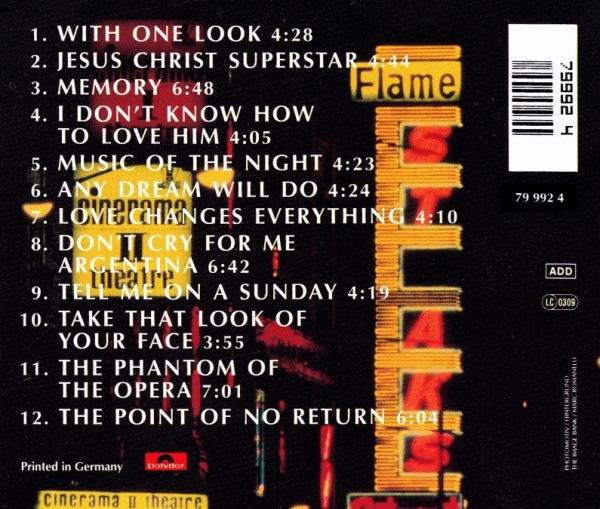 James Last - Die Grossen Musical-Erfolge Von Andrew Lloyd Webber CLUB CD 1993
