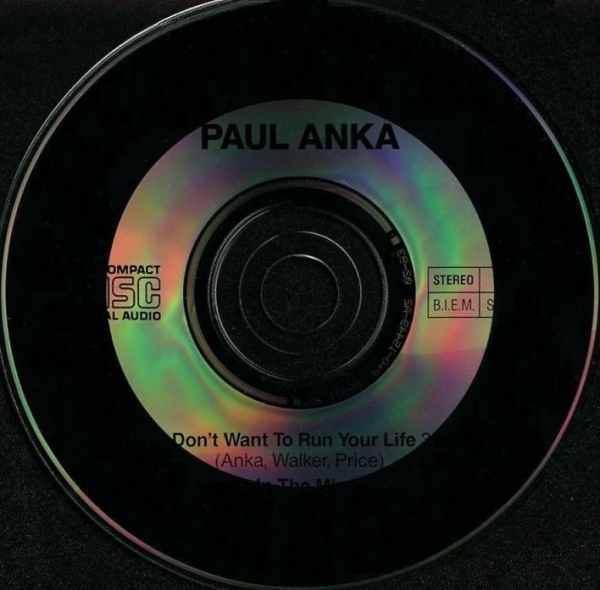 Paul Anka - I Don't Want To Run Your Life PROMO CD Single 1993