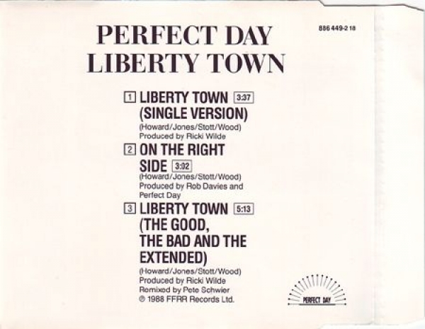 Perfect Day - Liberty Town CD Single 1988