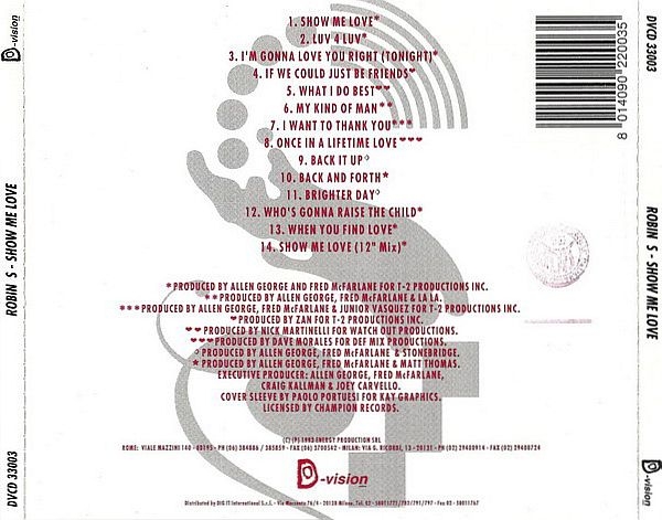 Robin S. - Show Me Love CD 1993