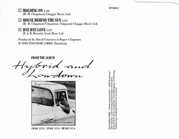 Roger Chapman - Holding On PROMO CD Single 1990