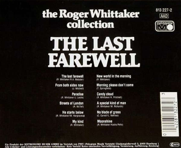 Roger Whittaker - The Last Farewell CD 1974 1987