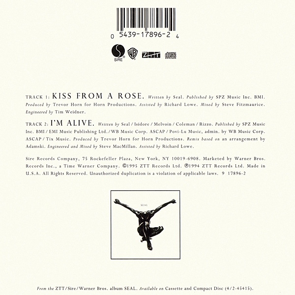 Seal - Kiss From A Rose CD Single 1995