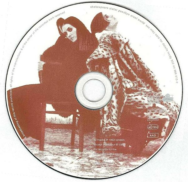Shakespears Sister - Goodbye Cruel World PICTURE CD Single 1992