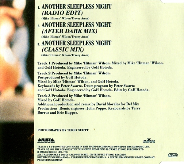 Shawn Christopher - Another Sleepless Night CD Single 1991