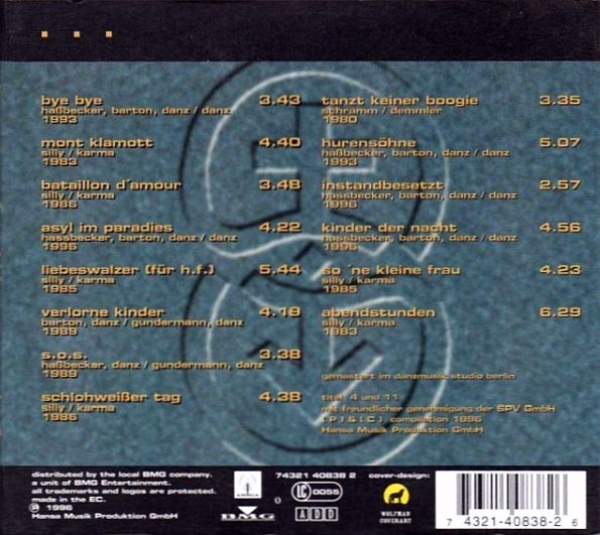 Silly - Bye Bye... Best Of Silly Vol. 1 DIGIPAK CD 1996