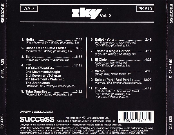 Sky - Vol. 2 CD 1980 1993