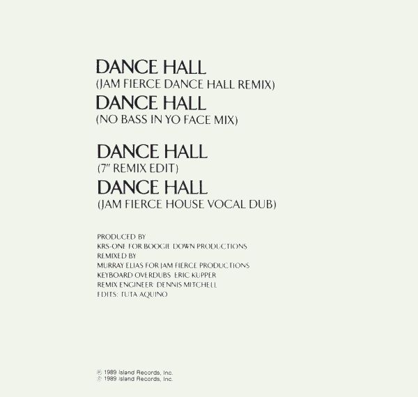 Sly & Robbie - Dance Hall CD Single 1989