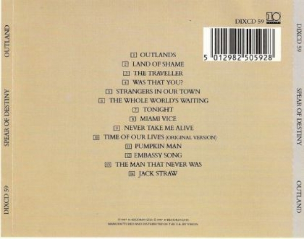 Spear of Destiny - Outland CD 1987