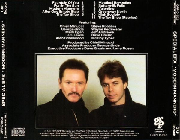 Special EFX - Modern Manners CD 1985