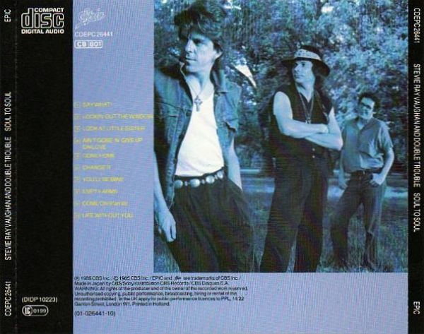 Stevie Ray Vaughan and Double Trouble - Soul To Soul CD 1985