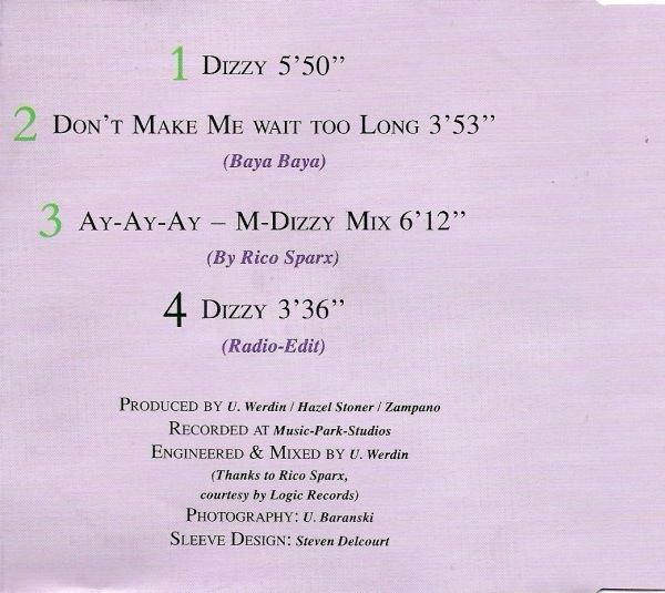 Sugar Toe Monroe - Dizzy CD Single 1989
