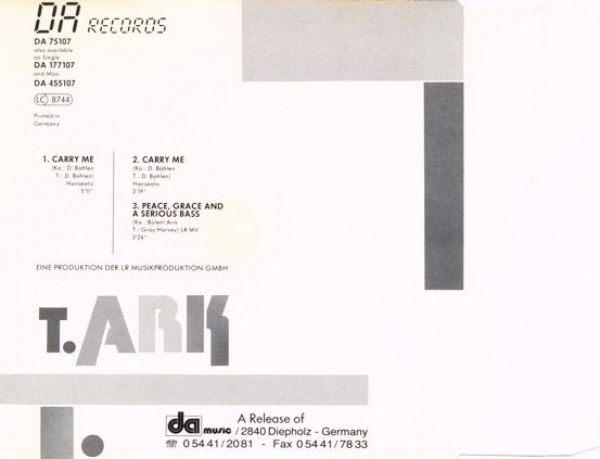 T. Ark - Carry Me CD Single 1991