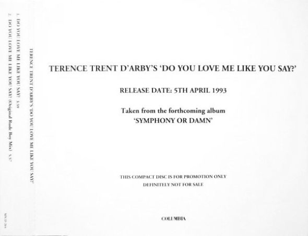 Terence Trent D'Arby - Do You Love Me Like You Say? PROMO CD Single 1993