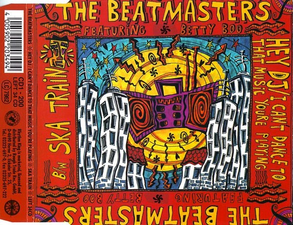 Beatmasters featuring Betty Boo - Hey Dj/I Can't Dance ... 3 INCH CD Single 1989