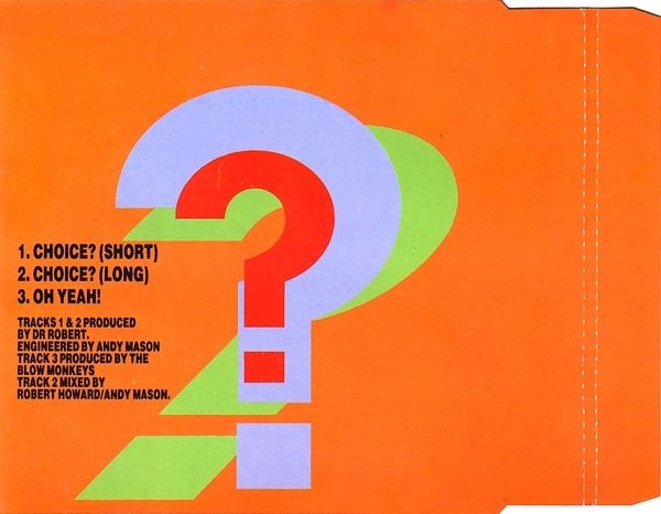 Blow Monkeys featuring Sylvia Tella - Choice? CD Single 1989