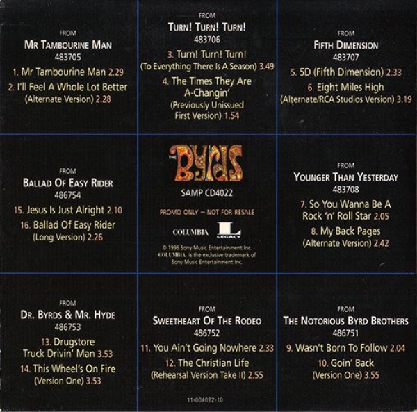 Byrds - The Byrds (Same) PROMO CD 1996