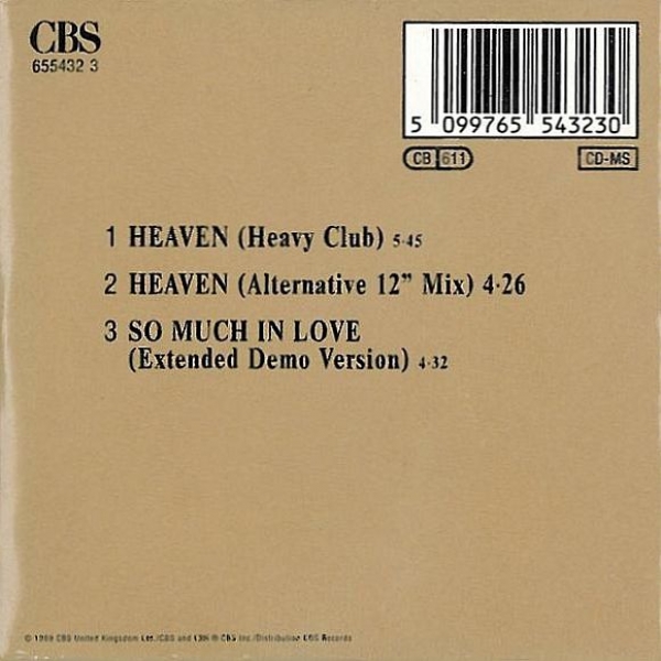 Chimes - Heaven 3 INCH CD Single 1989
