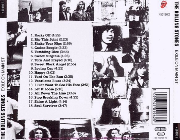 Rolling Stones - Exile On Main St CD 1972 1989