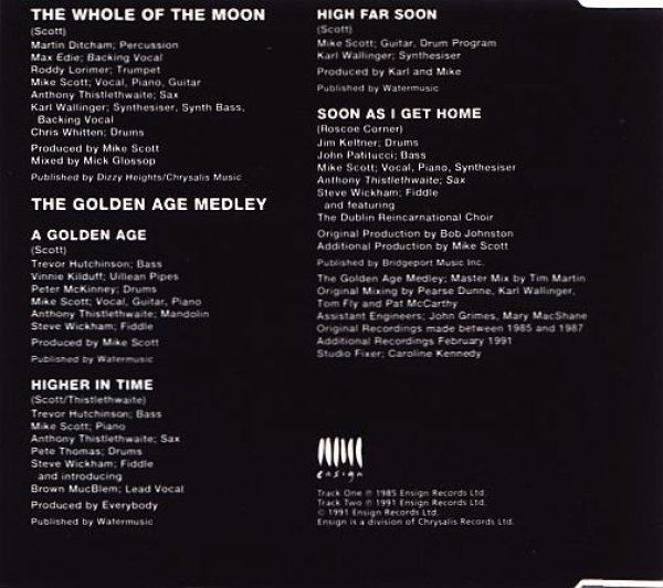 Waterboys - The Whole Of The Moon + The Golden Age Medley CD Single 1991
