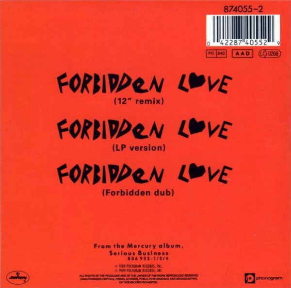 Third World - Forbidden Love CD Single 1989