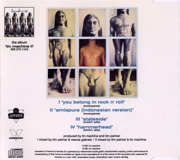 Tin Machine - You Belong In Rock N' Roll LIMITED EDITION PICTURE CD Single 1991