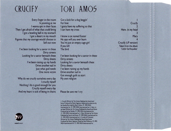 Tori Amos - Crucify CD Single 1992