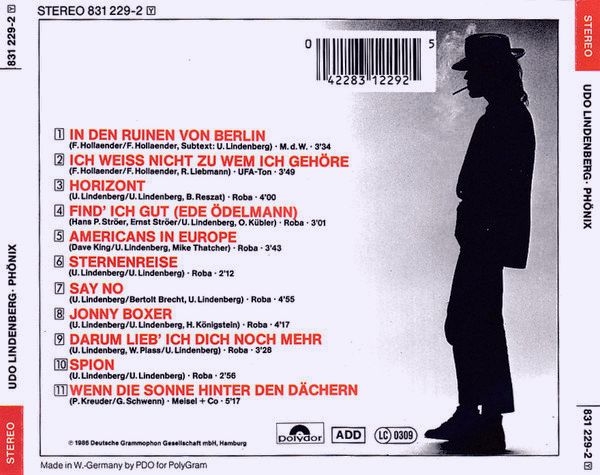Udo Lindenberg - Phönix CD 1986