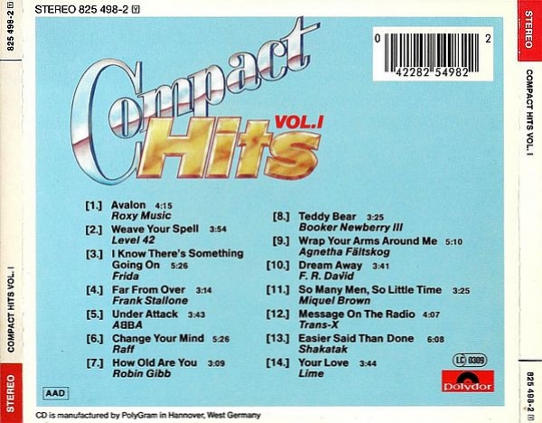 Various Artists - Compact Hits Vol. I (1) CD 1985