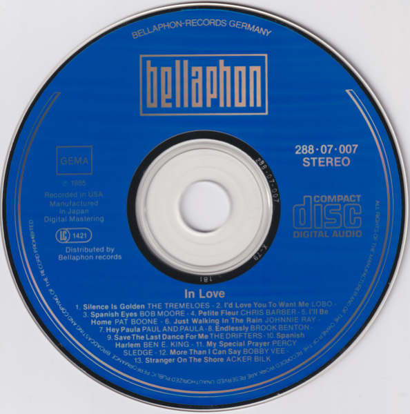 Various Artists - In Love BLUE FACE CD 1985