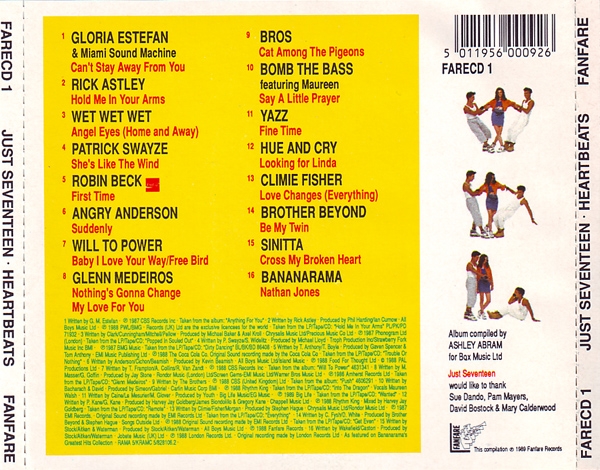 Various Artists - Just Seventeen: Heartbeats CD 1989