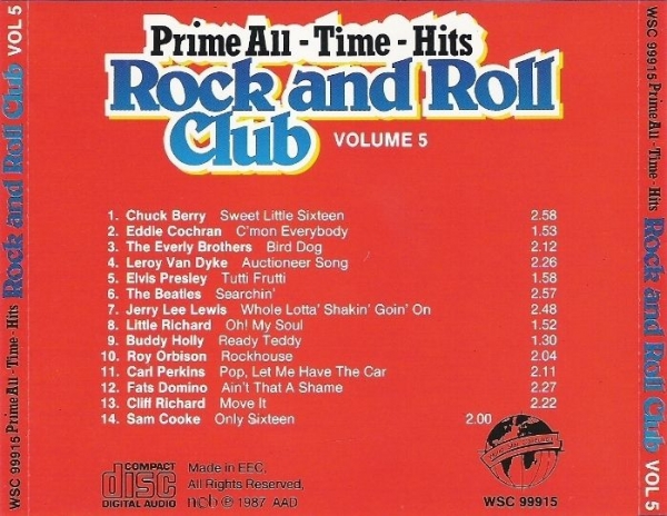 Various Artists - Prime-All-Time-Hits: Rock And Roll Club Vol 5 CD 1987
