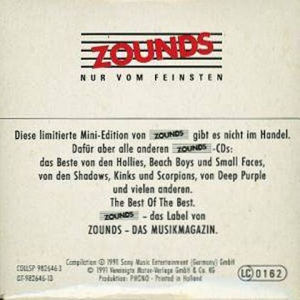 Various Artists - Zounds Das Musikmagazin LIMITED EDITION PROMO 3 INCH CD Single 1991