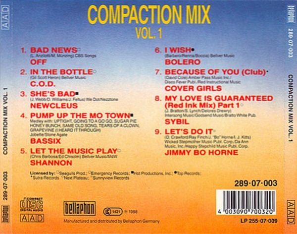 Various Artists - Compaction Mix Vol. 1 CD 1988