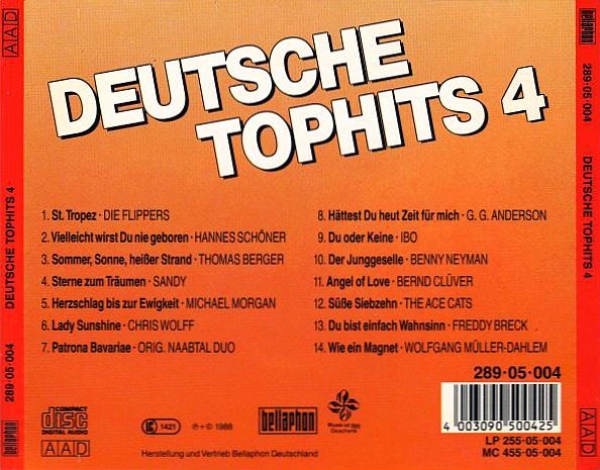 Various Artists - Deutsche Tophits 4 CD 1988 1993
