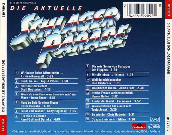 Various Artists - Die Aktuelle Schlagerparade CD 1986