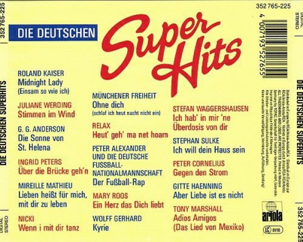 Various Artists - Die Deutschen Superhits CD 1986
