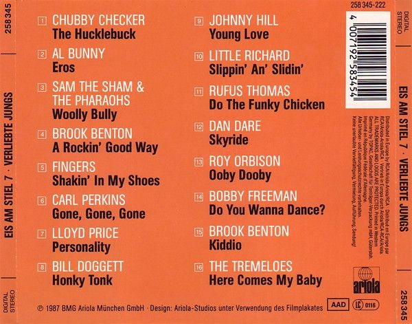 OST - Eis Am Stiel 7 Verliebte Jungs: Original Soundtrack CD 1987
